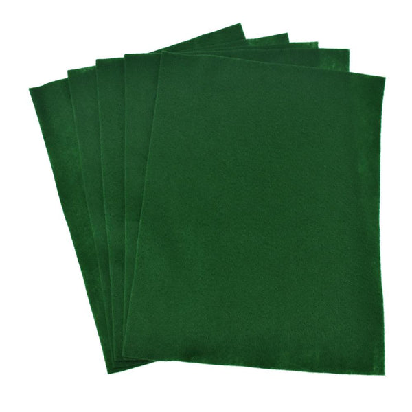 Premium Craft Felt Sheets, 8-1/2-Inch x 11-Inch, 5-Count, Hunter Green