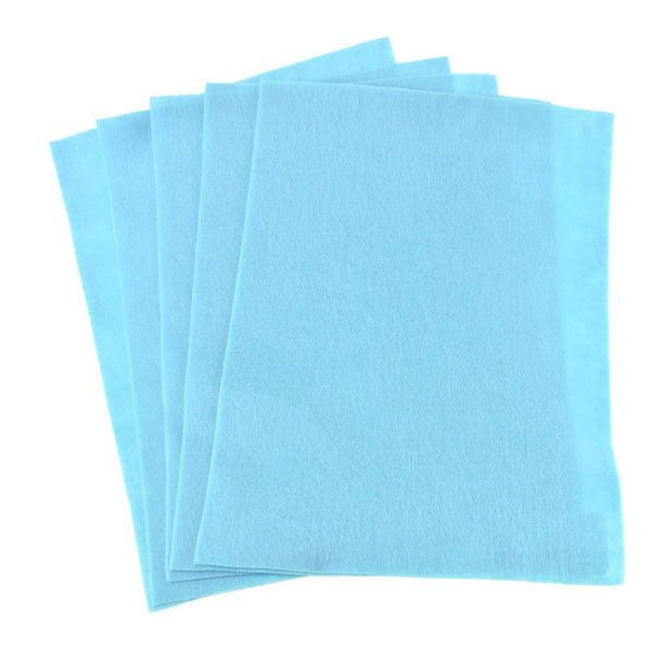 Premium Craft Felt Sheets, 8-1/2-Inch x 11-Inch, 5-Count, Light Blue