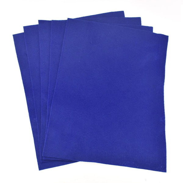 Premium Craft Felt Sheets, 8-1/2-Inch x 11-Inch, 5-Count, Royal Blue