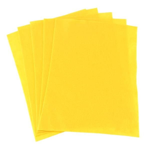 Premium Craft Felt Sheets, 8-1/2-Inch x 11-Inch, 5-Count, Yellow