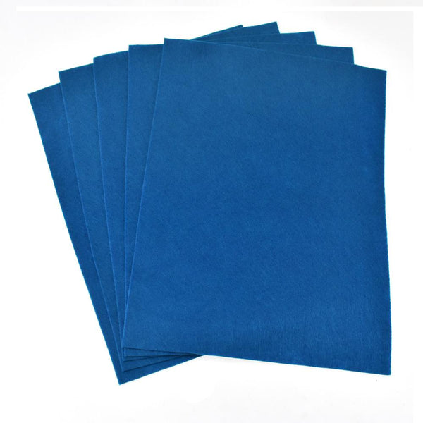 Premium Craft Felt Sheets, 8-1/2-Inch x 11-Inch, 5-Count, Deep Blue