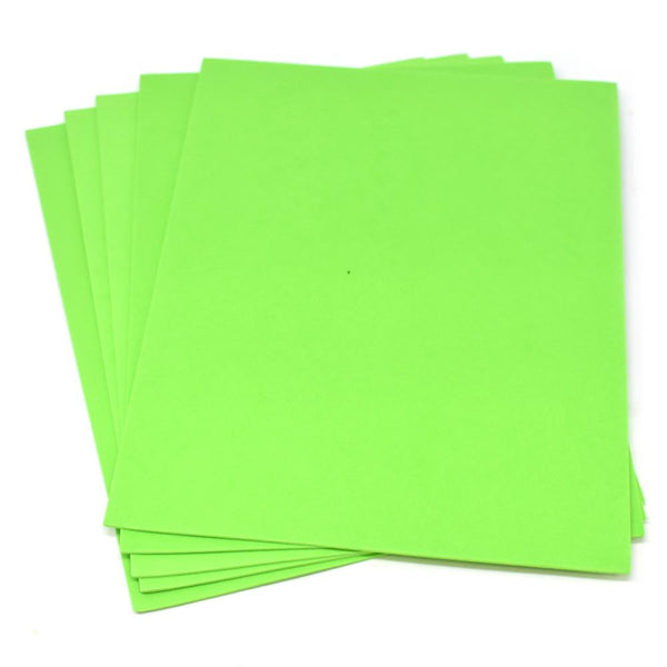 Plain EVA Foam Sheets, 9-Inch x 12-Inch, 5-Piece, Neon Green