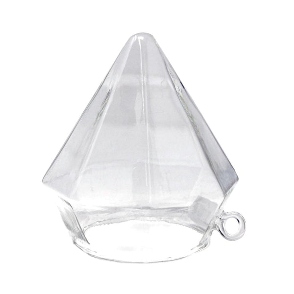 Clear Acrylic Glass Geometric Hanging Terrarium, 5-1/2-Inch