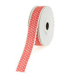 Polka Dot Picot-edge Polyester Ribbon, 7/8-Inch, 25 Yards