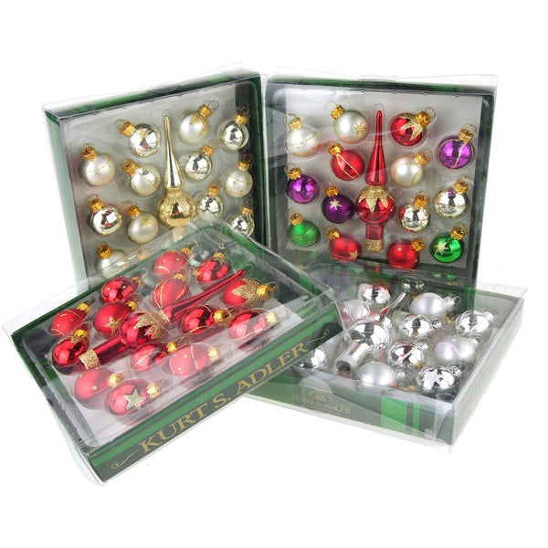 Glass Miniature Decorative Ornaments, 60-Piece, Assorted