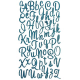 Glitter Cursive Alphabet Letter Stickers, 1-Inch, 50-count