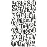 Glitter Cursive Alphabet Letter Stickers, 1-Inch, 50-count