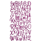 Glitter Cursive Alphabet Letter Stickers, 1-Inch, 50-count