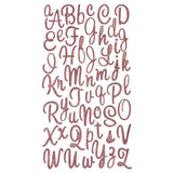 Glitter Cursive Alphabet Letter Stickers, 1-Inch, 50-count