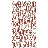 Glitter Cursive Alphabet Letter Stickers, 1-Inch, 50-count