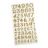 Glitter Number Stickers Three Styles, 3/4-Inch, 60-count