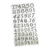 Glitter Number Stickers Three Styles, 3/4-Inch, 60-count