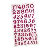 Glitter Number Stickers Three Styles, 3/4-Inch, 60-count