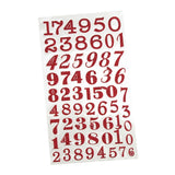 Glitter Number Stickers Three Styles, 3/4-Inch, 60-count