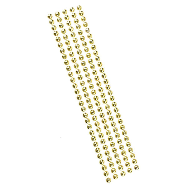 Metallic Stone Stickers, 1/4-Inch, 145-Count, Gold