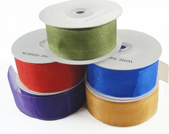 Chiffon Sheer Organza Ribbon, 1-1/2-Inch, 25 Yards