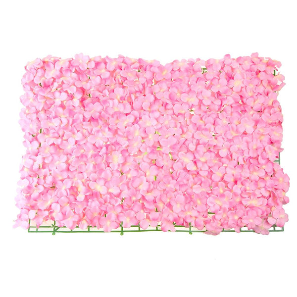 Artificial Silk Hydrangea Backdrop Mat, Pink, 24-Inch