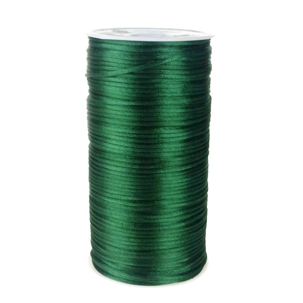 Satin Rattail Cord Chinese Knot, 1/16-Inch, 200 Yards, Hunter Green