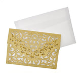 Baroque Glitter Laser Cut Invitations, 7-1/4-Inch, 8-Count