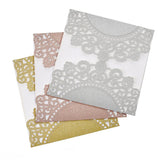 Mandala Lace Glitter Laser Cut Invitations, 5-3/4-Inch, 8-Count