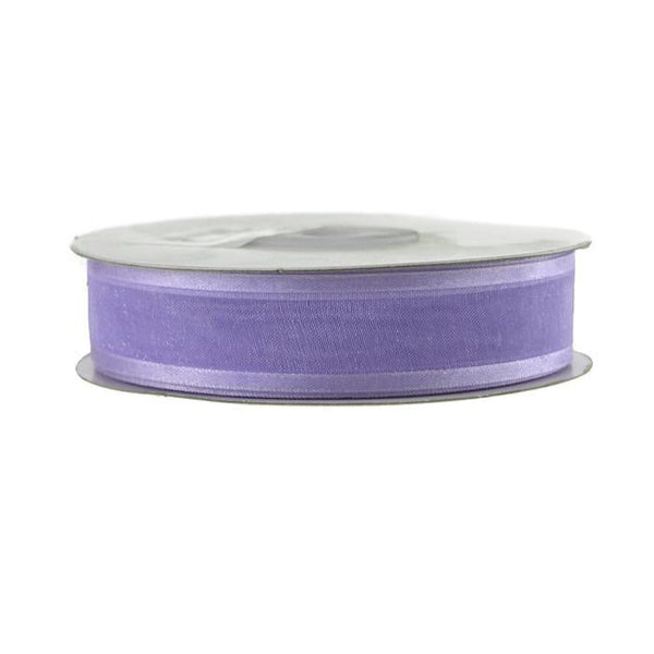 Satin-edge Sheer Organza Ribbon, 7/8-Inch, 25 Yards, Iris