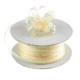 Iridescent Pull Bow Christmas Ribbon, 1/8-Inch, 50 Yards