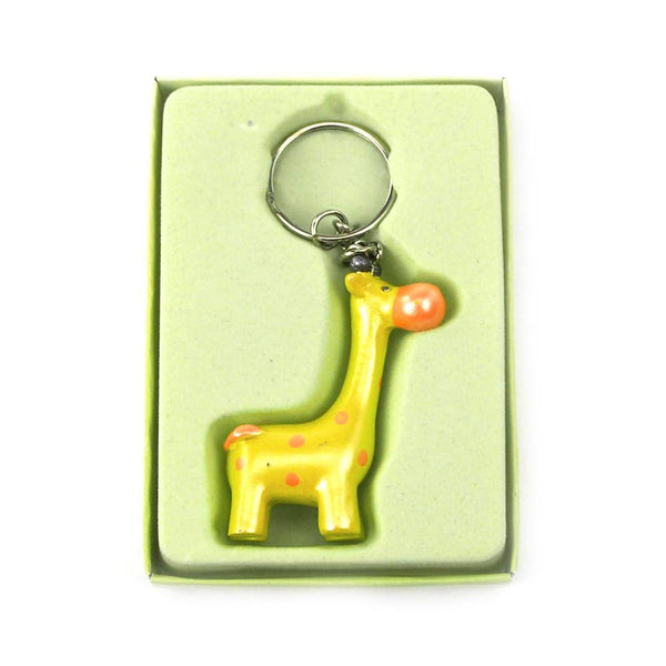 Safari Keychain Favors, 4-Inch, Baby Giraffe, Yellow