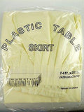 Plastic Table Skirt Adhesive Pleated, 29-Inch x 14-feet