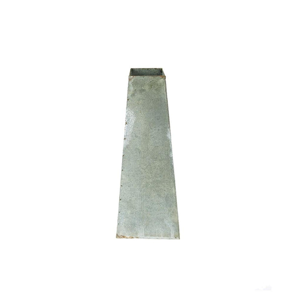 Metal Flower Trapezoid, Gray, 10-Inch