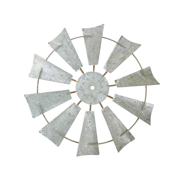 Mini Hanging Windmill Decor Accent, 12-Inch, Gray Zinc