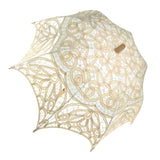 Vintage Cotton Lace Bridal Wedding Parasol, 24-D