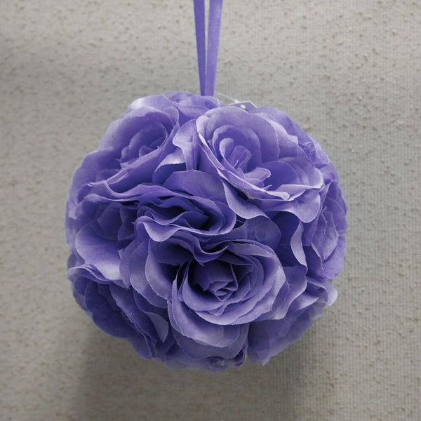 Silk Flower Kissing Balls Wedding Centerpiece, 6-inch, Lavender