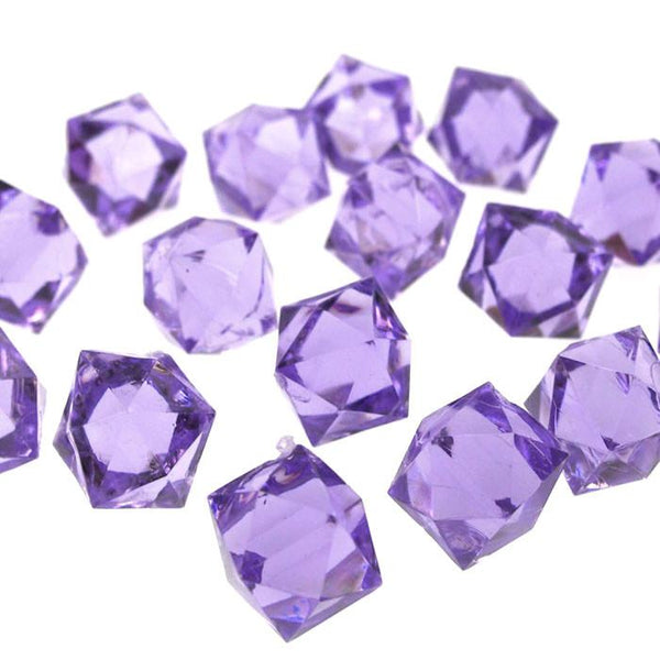 Acrylic Ice Rocks Twelve Point Star, 3/4-Inch, 150-Piece, Lavender