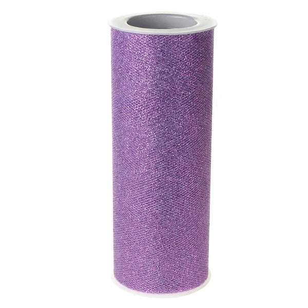 Glitter Tulle Spool Roll, 6-Inch, 10 Yards, Lavender