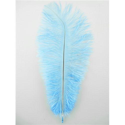 Ostrich Feather Decorative Centerpiece, 15-Inch, 1-Piece, Light Blue