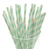 Candy Striped Paper Straws, 7-3/4-inch, 25-Piece