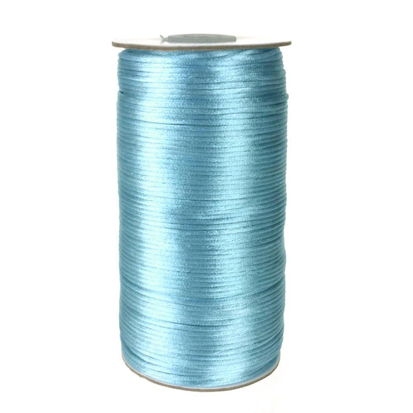 Satin Rattail Cord Chinese Knot, 1/16-Inch, 200 Yards, Light Blue