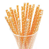 Small Dots Paper Straws, 7-3/4-inch, 25-Piece