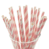 Candy Striped Paper Straws, 7-3/4-inch, 25-Piece