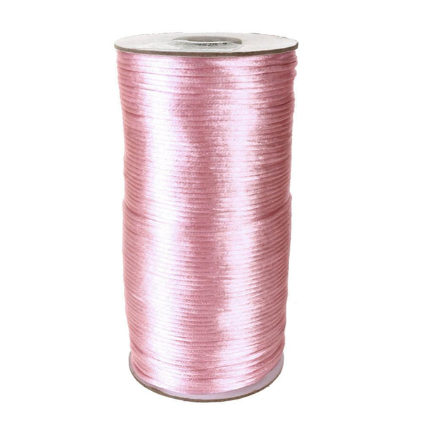 Satin Rattail Cord Chinese Knot, 1/16-Inch, 200 Yards, Pink