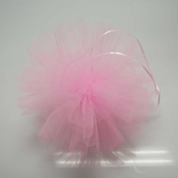 Tulle Pom Poms Ball Centerpiece, 4-Piece, 12-Inch, Light Pink