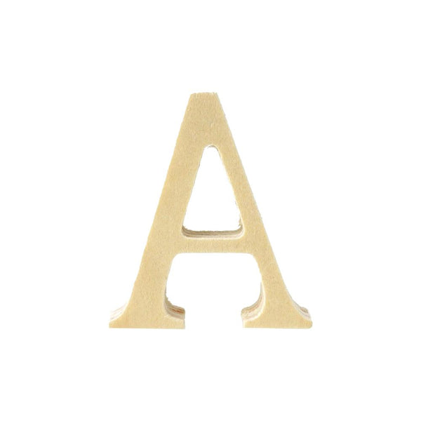 Pine Standing Wood Letter A, 2-Inch, 3-Count