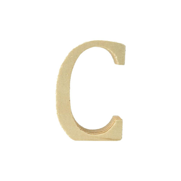 Pine Standing Wood Letter C, 2-Inch, 3-Count