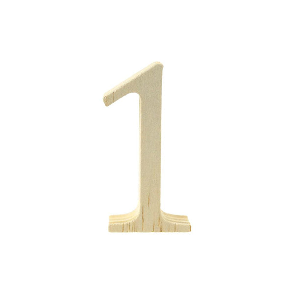 Pine Standing Wood Number 1, 2-Inch, 3-Count