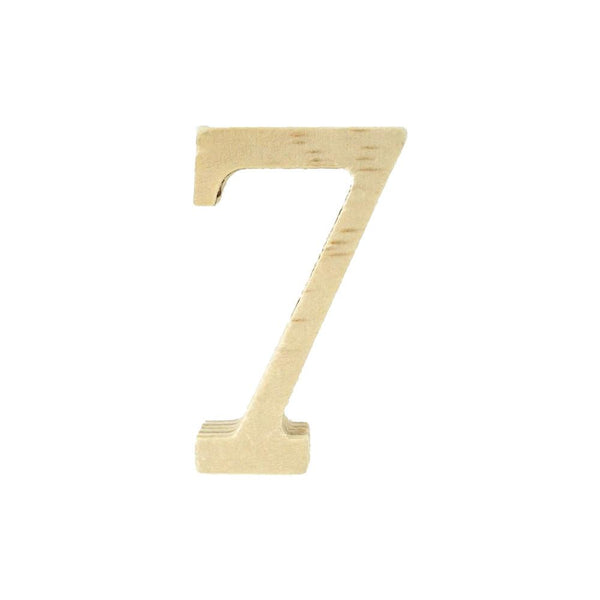 Pine Standing Wood Number 7, 2-Inch, 3-Count