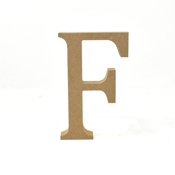 Smooth Pressed Board Wood Serif Letter, Natural, 5-1/8-Inch, F