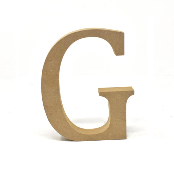 Smooth Pressed Board Wood Serif Letter, Natural, 5-1/8-Inch, G