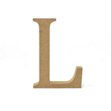 Smooth Pressed Board Wood Serif Letter, Natural, 5-1/8-Inch, L