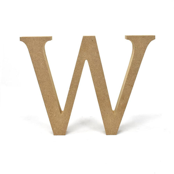 Smooth Pressed Board Wood Serif Letter, Natural, 5-1/8-Inch, W