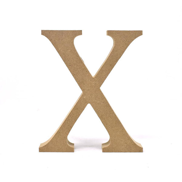 Smooth Pressed Board Wood Serif Letter, Natural, 5-1/8-Inch, X